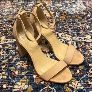 Nude Block Heels